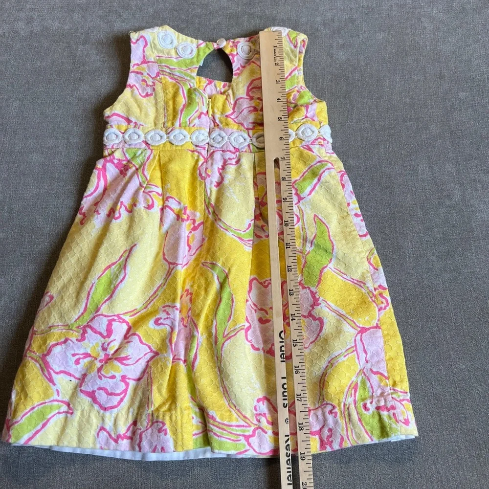 Lilly Pulitzer dress‎ girls 4 yellow pink adelson day star fruit mini floral
